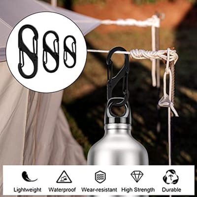 Mini Karabijnhaak voor Outdoor Activiteiten - Lichtgewicht en Duurzaam met 2 Openingen