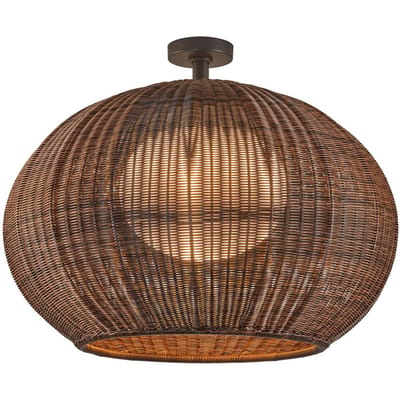 Bover LED buiten plafondlamp Garota, grafietbruin/bruin