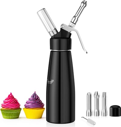 La'Moussawi ® Veelzijdige 500 ml Roomdispenser voor Decoratie en Bereiding van Desserts