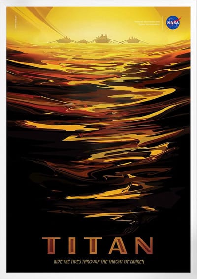 Titan Throut Of Taken | Space, Astronomie & Ruimtevaart Poster | A3: 30x40 cm