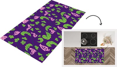 Keukenloper - Loper keuken - Bladeren - Dieren - Patronen - 120x60 cm - Keukenloper vinyl