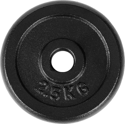 Gymtek® Gietijzeren Halterschijf - 2.5 kg Gewichten, ?29 mm - Halterschijven - Krachttraining, Gym, Fitness