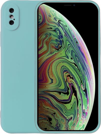 Smartphonica Telefoonhoesje Geschikt voor iPhone Xs Max siliconen hoesje - Backcover Siliconen Case - Blauw geschikt voor iPhone Xs Max