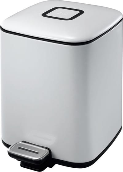 EKO - Regent pedaalemmer 6 liter - Steel Plastic - wit - Prullenbak