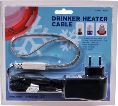 Drinkbak verwarmingskabel - voorkomt bevriezing van drinkwater bij vorst 10 watt