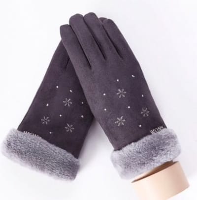 Hidzo Dames Handschoenen Grijs Maat S/M