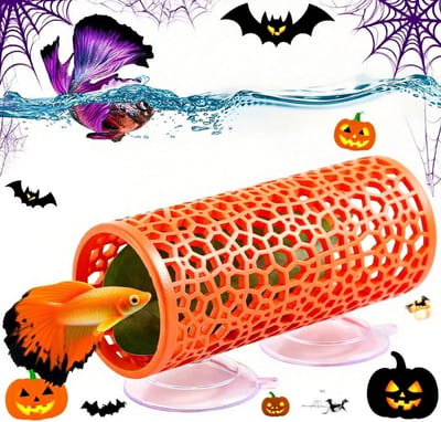 Dailygoods- Aquarium Grot Betta Tunnel - Natuurlijke Schuilplaats - Veilig voor Kleine Vissen - Opvallend Decor - Gladde Interieurontwerp - Aquariumdecoratie