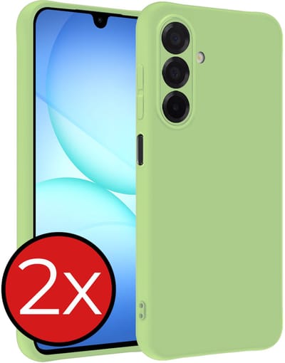 Hoesje - 2 Stuks - Geschikt voor Samsung Galaxy A17 - Sterk & Shockproof - Telefoonhoes - Back Cover - Case Siliconen - Telefoon Hoes - Groen