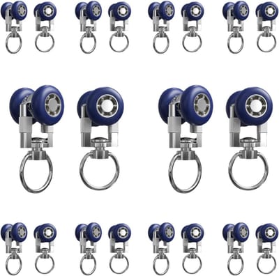 20pcs gordijnrail rollers - gordijnwielen - draperie pulley - gordijnrail pulleys - gordijnrails sliding - gordijn glides