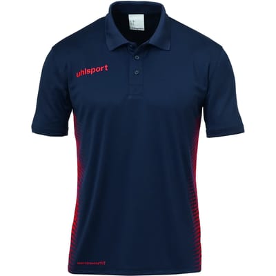 Uhlsport Score Polo Shirt Kind Marine-Fluo Rood Maat 140