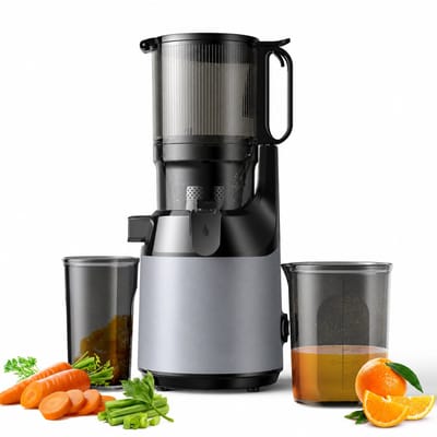 Novari Pers- en sapcentrifuge - Slowjuicer - Sapmachine voor groenten en fruit - Krachtige motor 250W - Stil in gebruik - Zwart