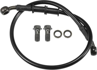 Hydraulische Remleiding - Gevlochten Olieleiding - Motorfiets Remmen - Dubbele Bescherming - 60cm Lengte - Zwart Legergroen