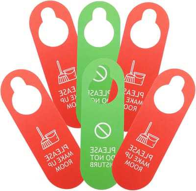 Deurbordjes Set - Deurhangers - Kamer Aangeven - Niet Storen Tekst - 24.5 cm Lengte - Diverse Kleuren