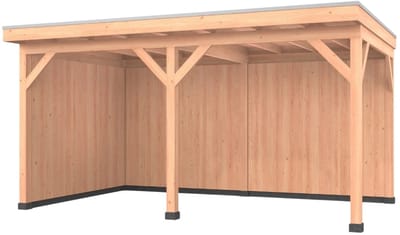 Douglas overkapping, 500 x 300, met achterwand en zijwand, Westwood Comfort Plus