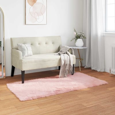 vidaXL - Tapijt - van - imitatie - schapenvacht - TAFALLA - Roze - 80 - x - 150 - cm