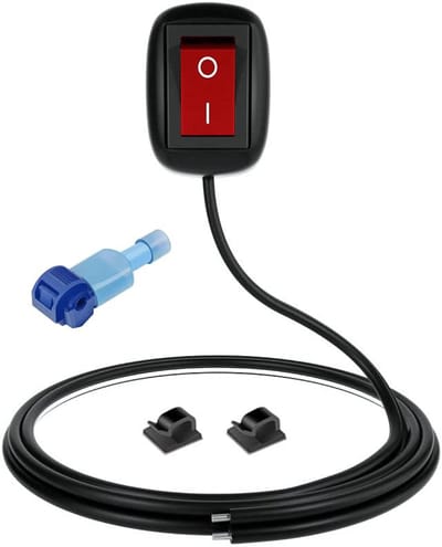 Rode Waterdruppelvorm Plaktype Knopschakelaar 12V-230V/10A UIT/AAN-schakelaar voor Mistrijlichten en LED-lichtbalk