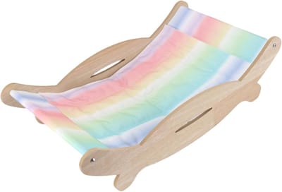 Koelstoel voor katten - Houten hangend kattenbed met koelmat - Krasbestendig ontwerp - Geschikt voor katten en honden - Maat M - Aanbevolen voor katten van ongeveer 15 kilo