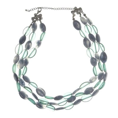 Behave - Kralen Ketting Donker Blauw - Nikkelvrij - 40 cm