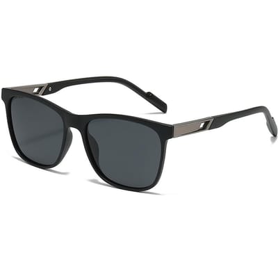 Lunettes de soleil polarisées Homme Femme Lunettes de conduite Uv400 Lunettes de soleil carrées Pêche Voyage Lunettes