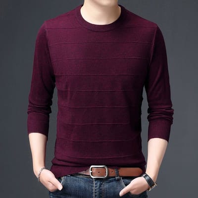 Pull pour homme Pull tricoté Couleur unie Rayé Jacquard Col rond Manches longues Haut de base 4XL black
