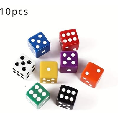 100 Capsules 50 Capsules 10 Capsules Un Kit de Dés Acryliques Dés de Jeu de 0,062 Pouce Jeux de Mathématiques 10 Couleurs Étui de Rangement en Velours Gratuit