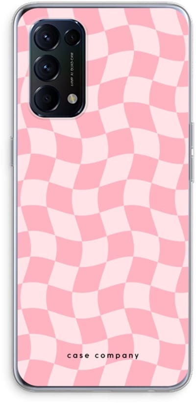 Case Company® - Hoesje geschikt voor Oppo Find X3 Lite hoesje - Grid Roos - Soft Cover Telefoonhoesje - Bescherming aan alle Kanten en Schermrand
