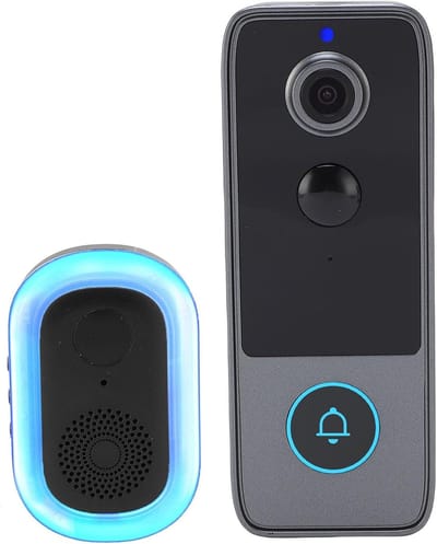 Draadloze Deurbelcamera - Slimme Videodeurbel - Huisbeveiliging - 2K Full HD Video - 18 x 11 x 7 cm - Zwart