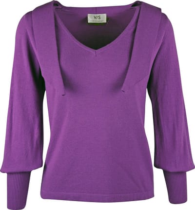 Verysimple • paarse trui met linten • maat S