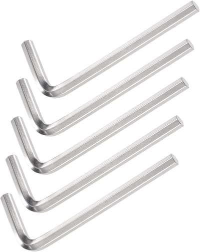 L-vormige inbussleutel 4 mm, metrisch, CR-V - Perfect voor thuisreparaties en mechanisch onderhoud, set van 5 stuks voor veelzijdig gebruik