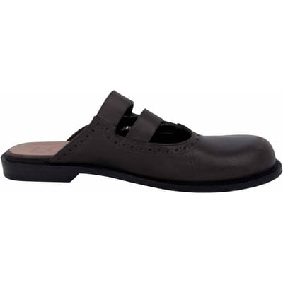 Loewe Campo Mary Jane Muilen in Bruin Leer