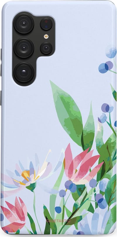 Casetastic hoesje geschikt voor Samsung Galaxy S25 Ultra - Dubbellaagse bescherming - Dromen in pastel - Fashion Case - Lichtgrijs Mintgroen