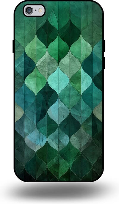 Smartphonica Telefoonhoesje geschikt voor iPhone 6/6s met groene bladeren opdruk - TPU backcover case green leaf design - Groen geschikt voor iPhone 6/6s