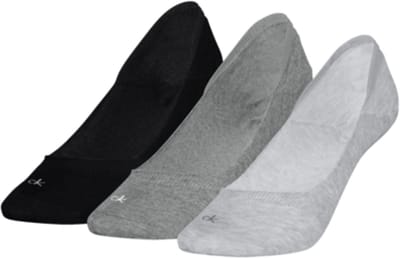 Calvin Klein Dames Footies Low Cut 3-Pack Grey Melange
