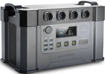 Draagbare Power Station 2400W / 4000W – 1451Wh Zonnegenerator met MPPT & 4 AC Stopcontacten