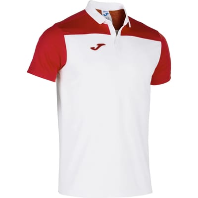 Joma Crew III Polo Heren - Wit / Rood | Maat: S