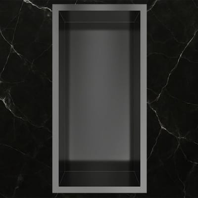 Hotbath &More Inbouwnis - 30 x 15 x 10 cm - Geborsteld Gunmetal PVD