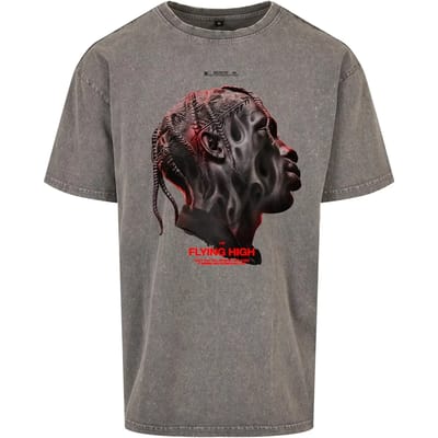 Mister Tee - Flying High Oversize Heren T-shirt - S - Grijs