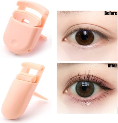 Set van 2 Wimperkrultangen I Breed & Smal I Wimperkruller I Eyelash Curler I Professionele Wimperkruller I Kunststof I Geschikt Voor Alle Wimpervormen I Licht Oranje