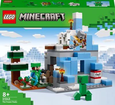 LEGO Minecraft De IJsbergtoppen Constructie Speelgoed met Steve en Creeper Poppetjes 21243