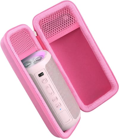 Draagbare Bluetooth Speaker Hard Travel Case - Waterdichte Bescherming voor Ortizan X10 - Ideaal voor Reizen en Outdoor Activiteiten (Roze)