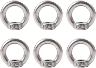 NTHProducts - M8 Ringmoeren - Ringogen - Duurzaam en Corrosiebestendig - 6 Stuks M8 - Bevestigingsmateriaal - Geschikt voor Diverse Toepassingen