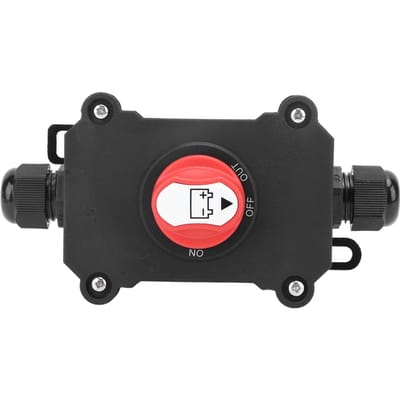 Interrupteur en ligne pour cordon Étanche Interrupteur à bascule ON OFF DC12 à 32V Interrupteur d'alimentation en ligne extérieur Universel pour véhicule 200A red