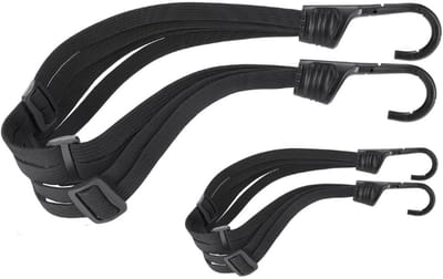 Bagagebinder - 2 stuks - Snelbinders Fiets met Haak - Spanelastiek - Spin Binder - 60cm/90cm - Verstelbaar elastiek voor helm - Fietssanriem - bagagedrager - Universeel - Voor fietsen, motorfiets