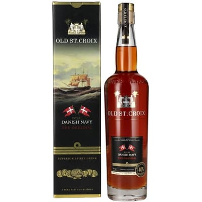 Old St. Croix A.H. Riise Royal DANISH NAVY Superior Spirit Drink 40% Vol. 0,7l in geschenkverpakking