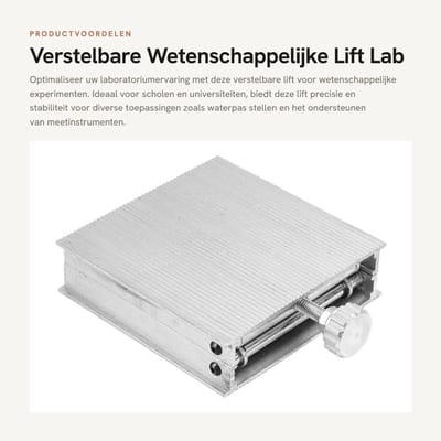 Dailygoods- Lab Apparaat Verstelbaar - Hoogte 90 mm - Aluminiumlegering - Meetinstrumenten - Handmatig Aanpasbaar - Geschikt voor School/Universiteit - Meetstandaard
