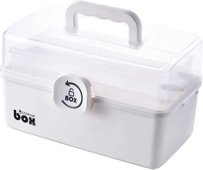 Drielaags Medicijnkastje en EHBO-doos - Draagbare Medicijnbox voor Thuisgebruik (31 cm)
