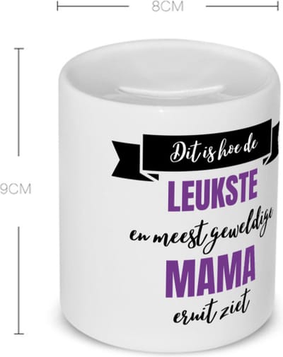 Akyol - leukste mama eruit ziet Spaarpot - Moeder - geweldige mama - moederdag cadeautjes - verjaardagscadeau - kado - 350 ML inhoud
