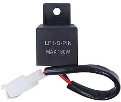 Universeel 2-pins 12V Motorfiets LED Richtingaanwijzerrelais - Belastingonafhankelijk Flitsfrequentie Regelrelais tot 150W