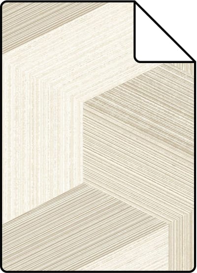 Proefstaal Origin Wallcoverings behang grafisch 3D motief lichtbeige - 26,5 x 21 cm - 347948-S