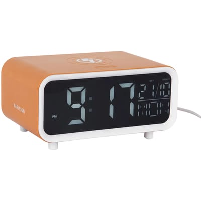 Karlsson Wekker Chunky Led - Okergeel - 17x11x8.6cm - Scandinavisch - Wekker voor slaapkamer - Wekkers